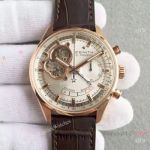 Swiss Replica Zenith El Primero Tourbillon Watch Brown Leather 42mm